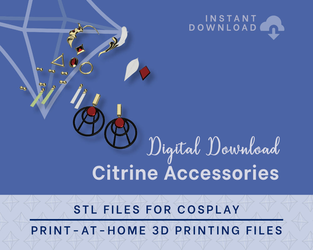 Citrine Accessories STL Files - Fire Emblem: Engage Cosplay Accessory (Digital Download) Illustris Models & 3D Printing