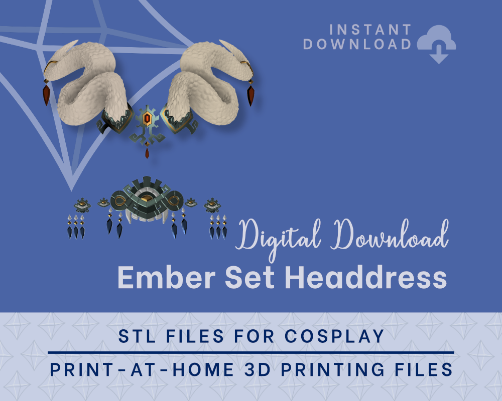 LINK Ember Set Headdress STL FILES [Legend of Zelda: Tears of the Kingdom] Cosplay Prop | Instant Download 3D Print Files Illustris Models & 3D Printing