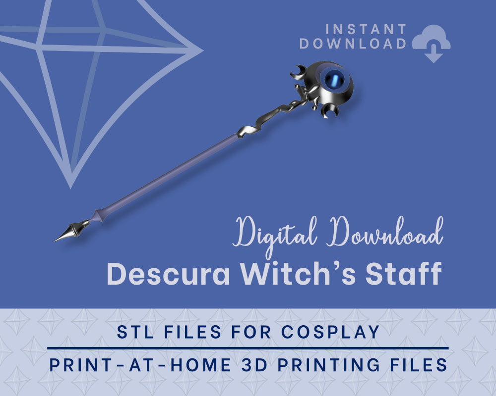 Melinoe Descura Witch's Staff STL Files - Hades II Cosplay Prop (Digital Download) Illustris Models