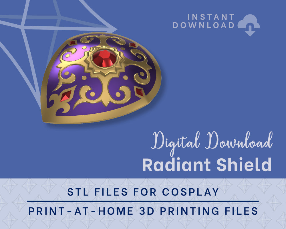 Gerudo Radient Shield STL Files - Zelda Breath of the Wild Cosplay Prop (Digital Download) illustrismodels