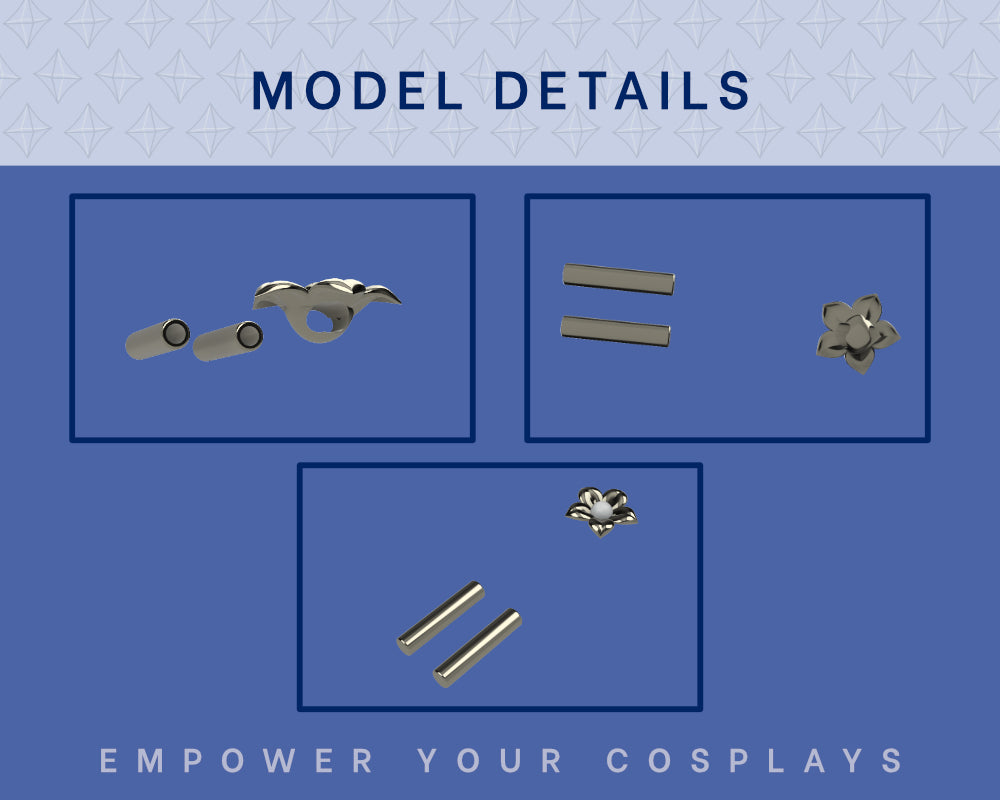 Aerith Neckless Charm STL Files - Final Fantasy 7 Cosplay Accessory (Digital Download) Illustris Models & 3D Printing