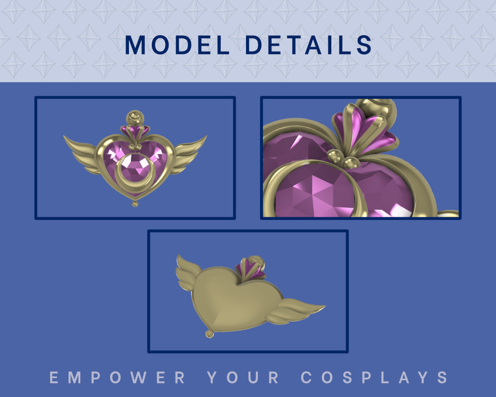 Sailor Moon's Crisis Moon Compact STL Files - Sailor Moon Cosplay Accessory (Digital Download) Illustris Models & 3D Printing