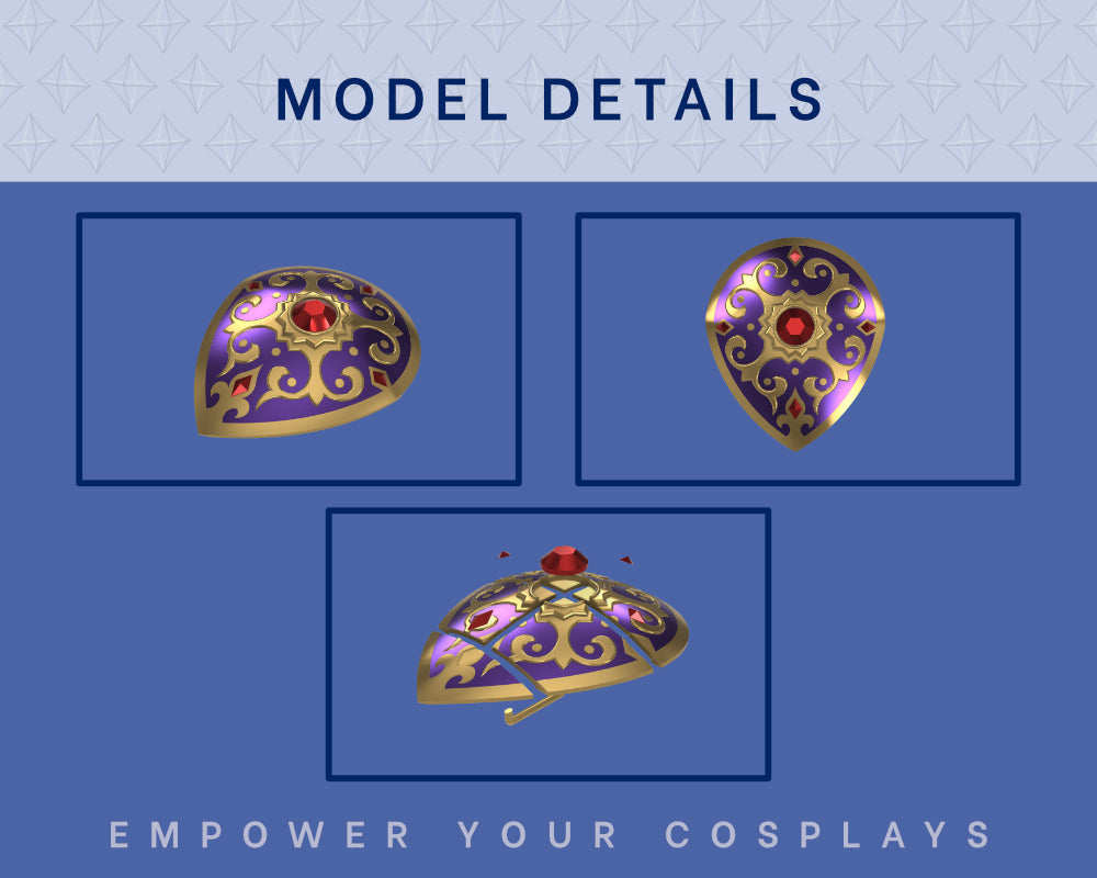 Gerudo Radient Shield STL Files - Zelda Breath of the Wild Cosplay Prop (Digital Download) illustrismodels