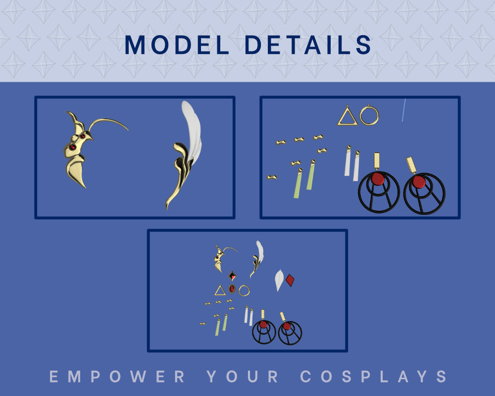 Citrine Accessories STL Files - Fire Emblem: Engage Cosplay Accessory (Digital Download) Illustris Models & 3D Printing