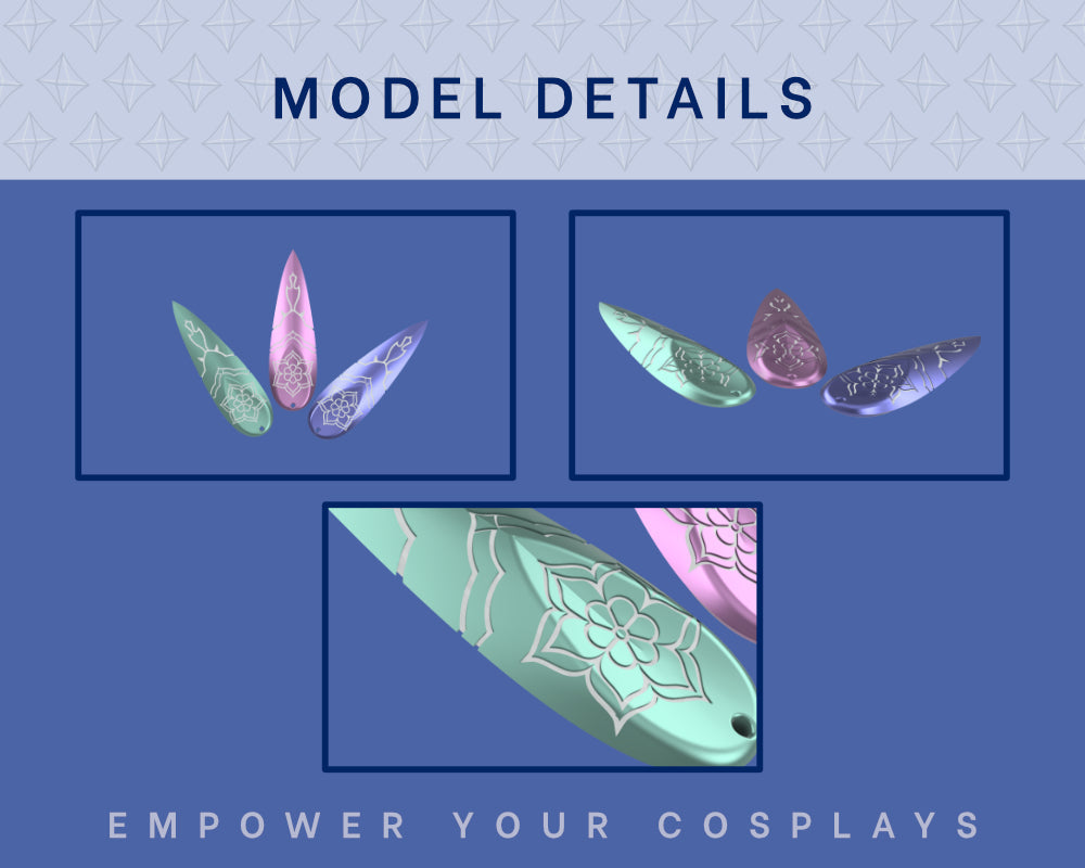 Zoey Knives STL Files - Kpop Demon Hunters Cosplay Prop (Digital Download) Illustris Models