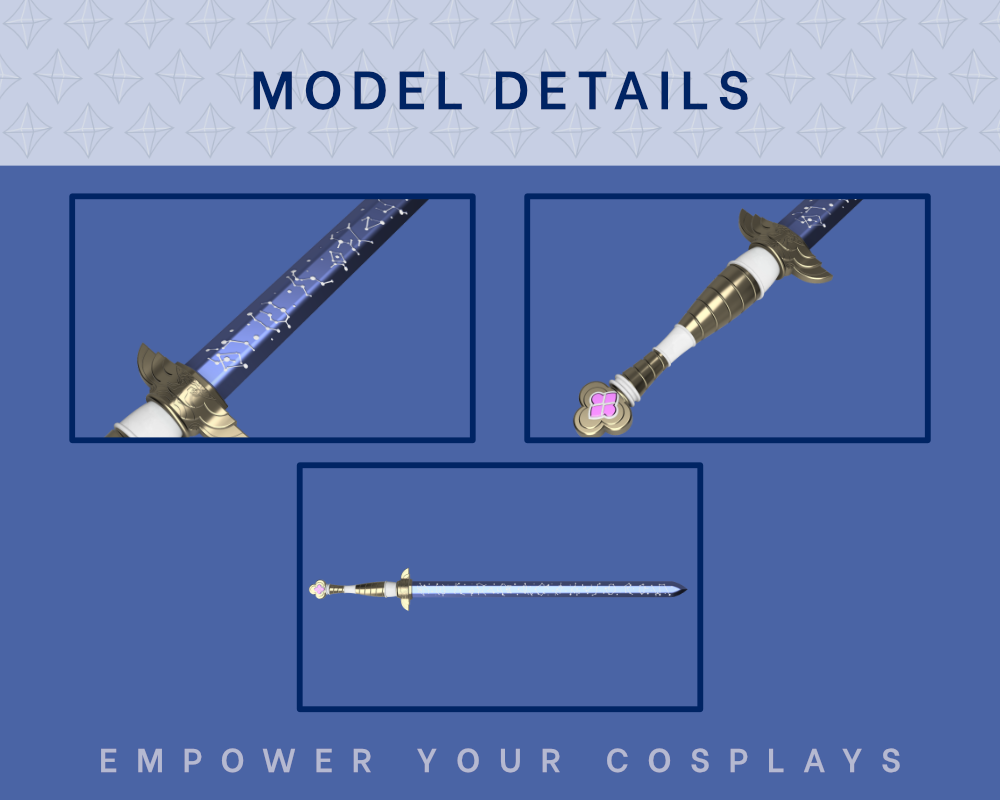 RUMI Sword STL FILES [Kpop Demon Hunters] | 3D Print Files | Instant Download| Cosplay Prop Illustris Models