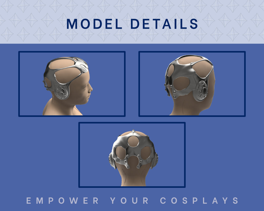 Mon Mothma Headdress STL Files - Star Wars Cosplay Accessory (Digital Download) Illustris Models