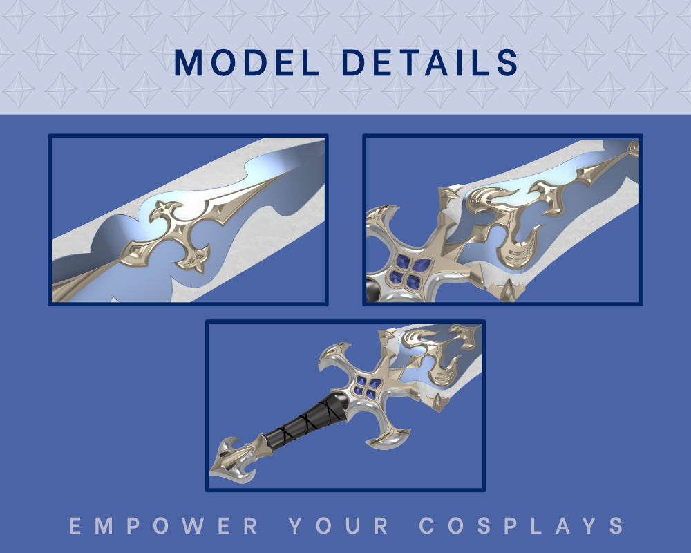 PALADIN [lvl 80] Curtana Sword STL FILES [Final Fantasy xiv] | Instant Download | Cosplay Prop | 3D Print Files Illustris Models & 3D Printing