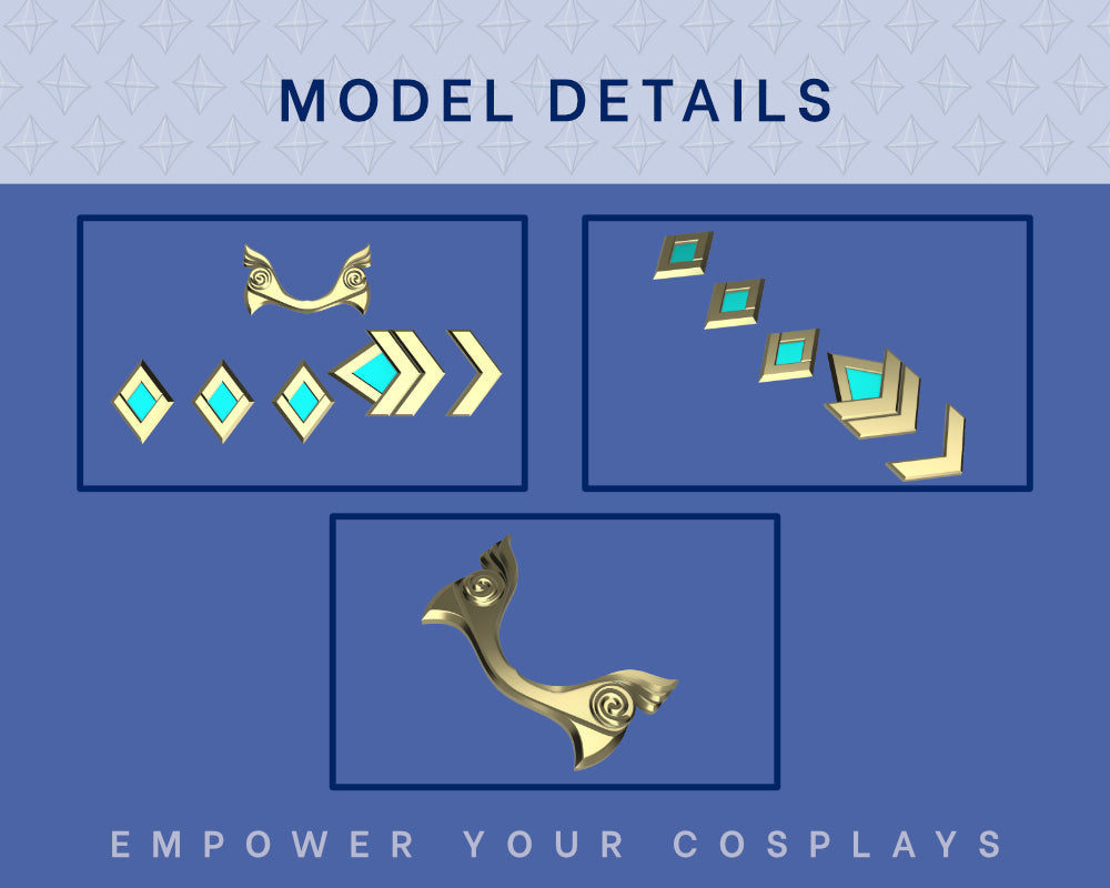 Seraphine Starry Eyed Songstress STL Files - League of Legends Cosplay Accessory (Digital Download) Illustris Models