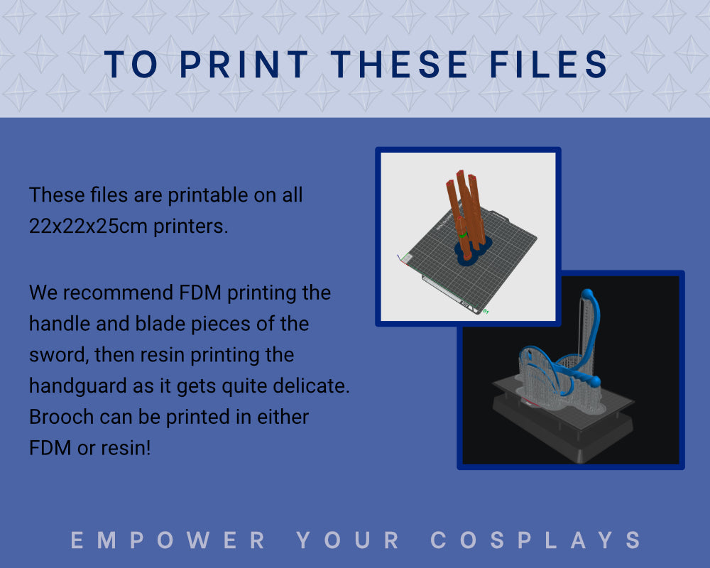 MAELLE Maellum Sword & Brooch STL FILES [Expedition 33] | Cosplay Prop | 3D Print Files | Instant Download Illustris Models
