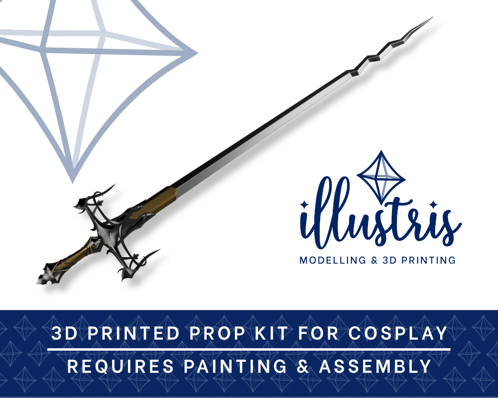 MASTERSWORD cosplay kit  Raw printed 3D sword - Ainlina Props