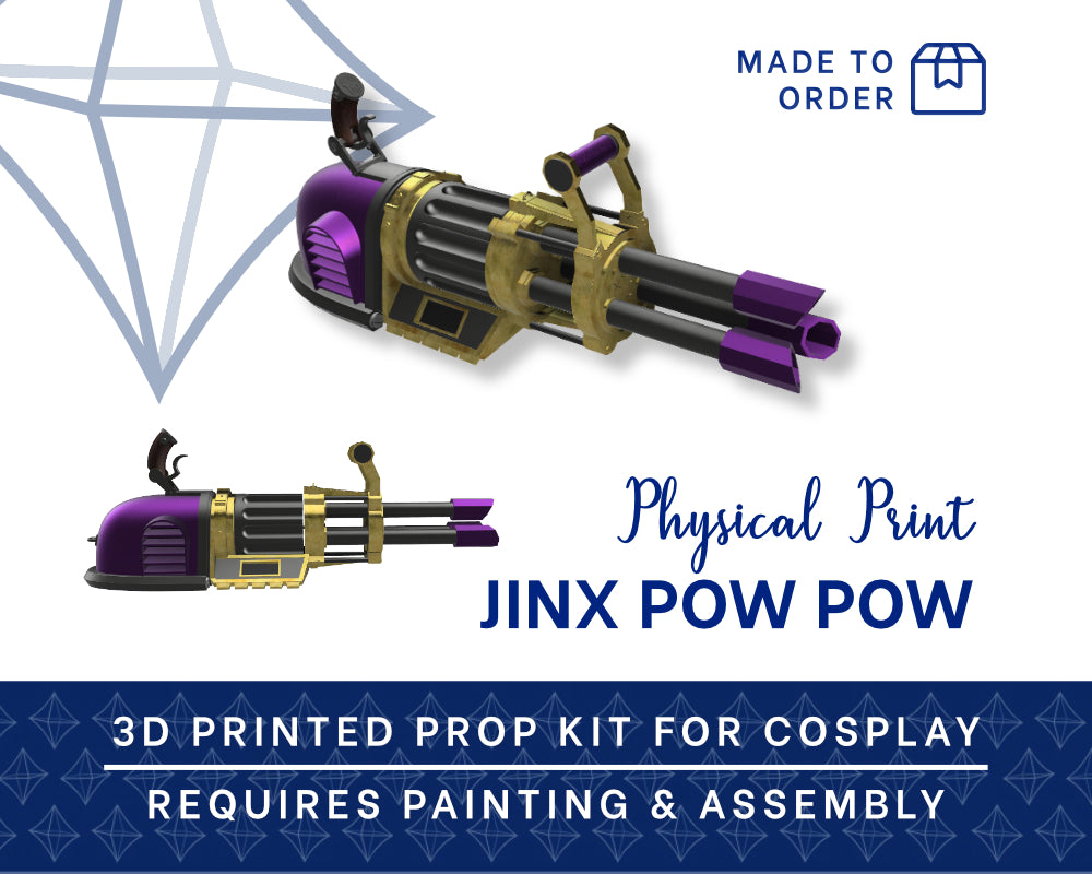 JINX Pow Pow Fully Articulated! 3D PRINTED KIT [Arcane] | Electronics Pre Installed Illustris Models & 3D Printing