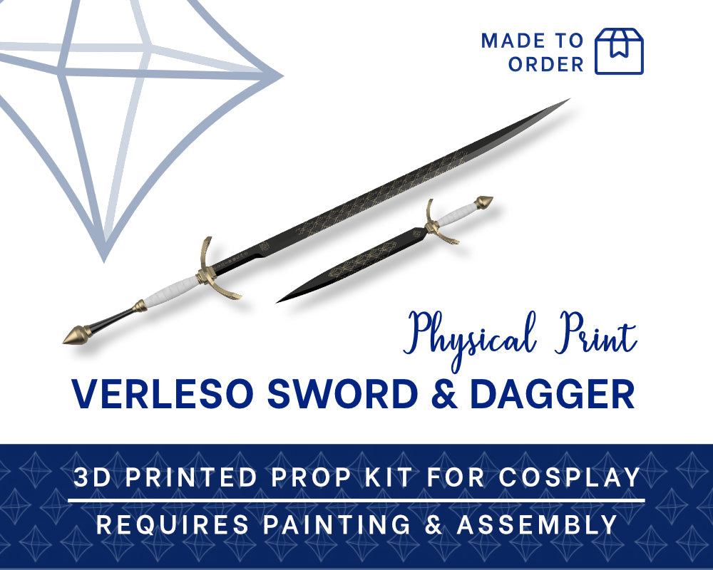 VERSO Verleso Sword & Dagger 3D PRINTED KIT [Expedition 33] | Cosplay Prop Kit Illustris Models