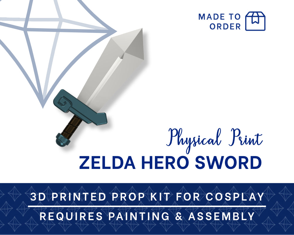 ZELDA Hero Sword 3D PRINTED KIT [The Legend of Zelda: Echoes of Wisdom] Cosplay Prop Illustris Models & 3D Printing