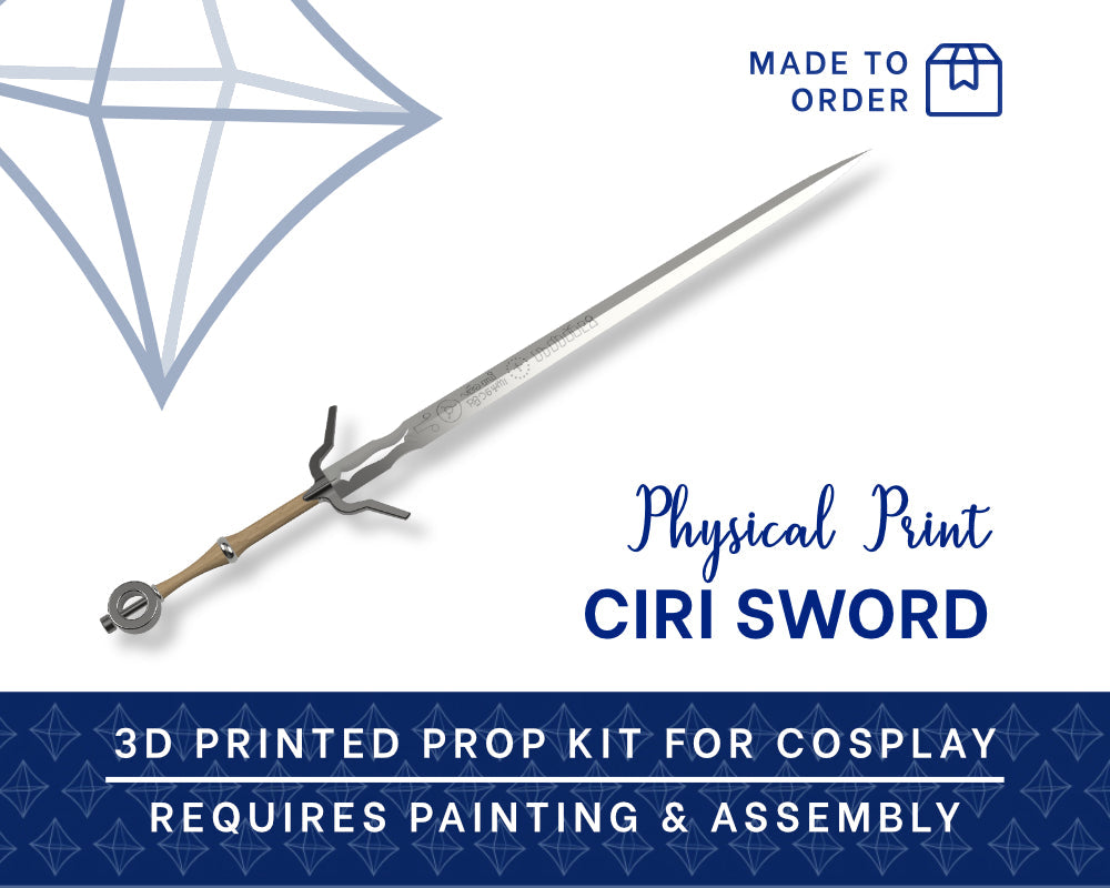 Ciri Sword 3D Printed Kit - Witcher 3 Cosplay Prop Illustris Models & 3D Printing