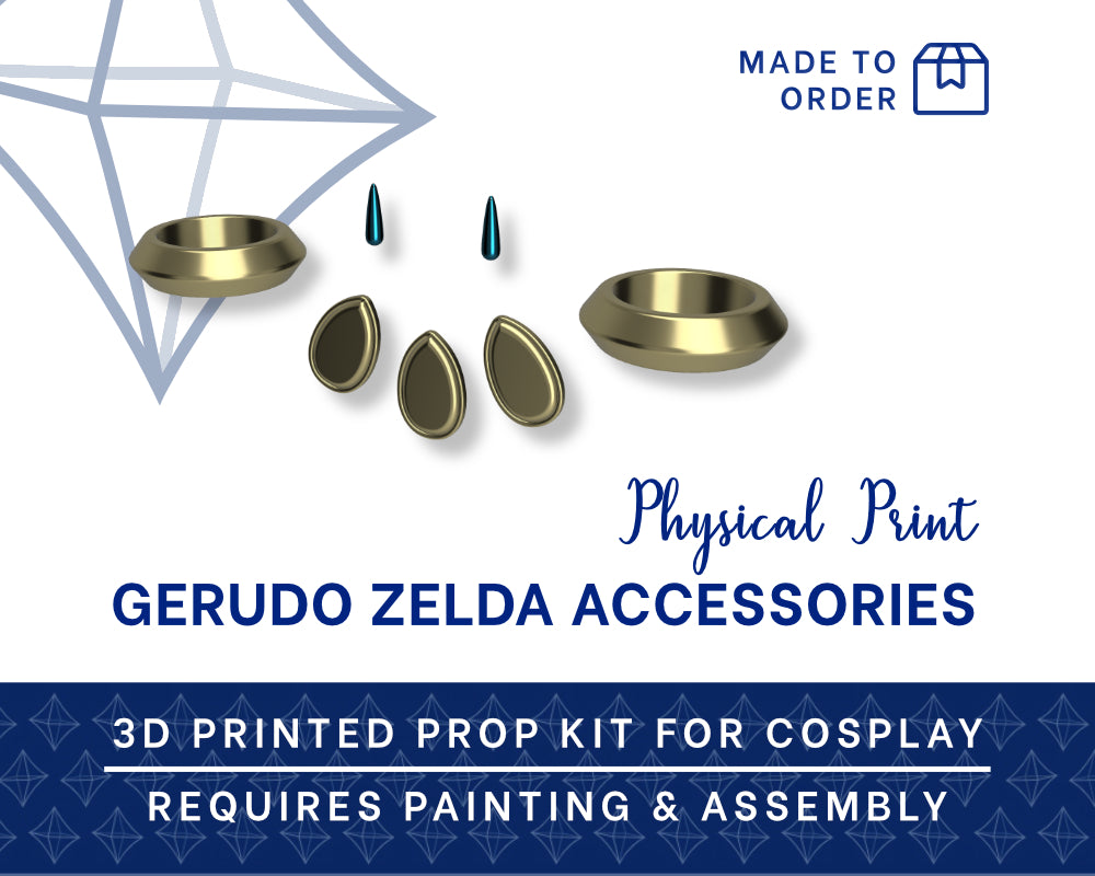 ZELDA Gerudo Accessories 3D PRINTED KIT [The Legend of Zelda: Echoes of Wisdom] Cosplay Accessories Illustris Models & 3D Printing