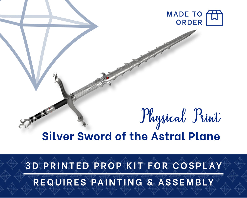 LAE'ZEL Silver Sword of the Astral Plane 3D PRINTED Kit [Baldurs Gate 3] Cosplay Prop | Costume Prop | Physical prop kit Illustris Models