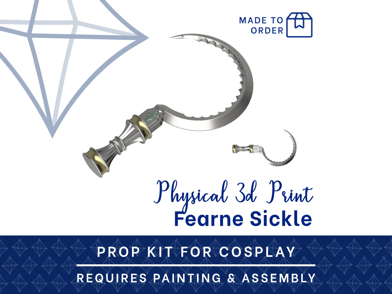 Fantasy Sickle Kit Rae Fearne Sickle 3D Printed Kit - Critical Role Cosplay Prop – Illustris ...