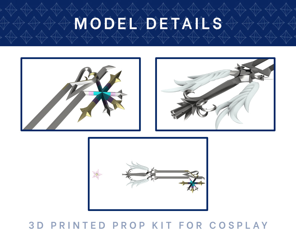 Oathkeeper Keyblade 3D PRINTED KIT [Kingdom Hearts] Illustris Models