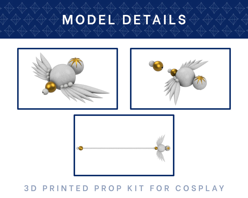 SAILOR COSMOS Staff 3D PRINTED KIT [Sailor Moon: Cosmos] Cosplay Prop Illustris Models