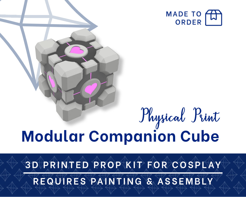 MODULAR Companion Cube 3D PRINTED KIT | Cosplay Prop – Illustris Models