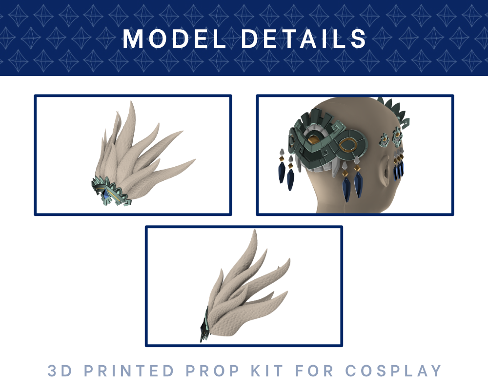 LINK Frostbite Set Headdress Resin 3D PRINTED KIT [Legend of Zelda: Tears of the Kingdom] Cosplay Accessories Illustris Models