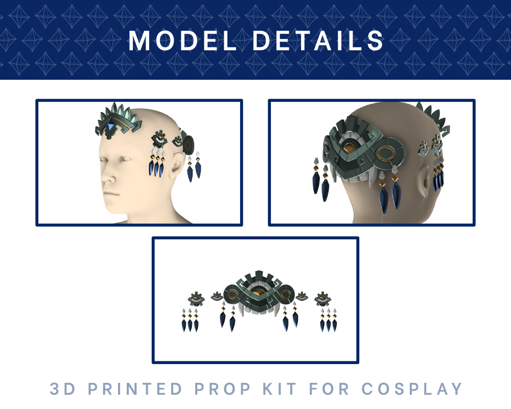 Frostbite Set Headdress [No Horns] Resin 3D PRINTED KIT Illustris Models