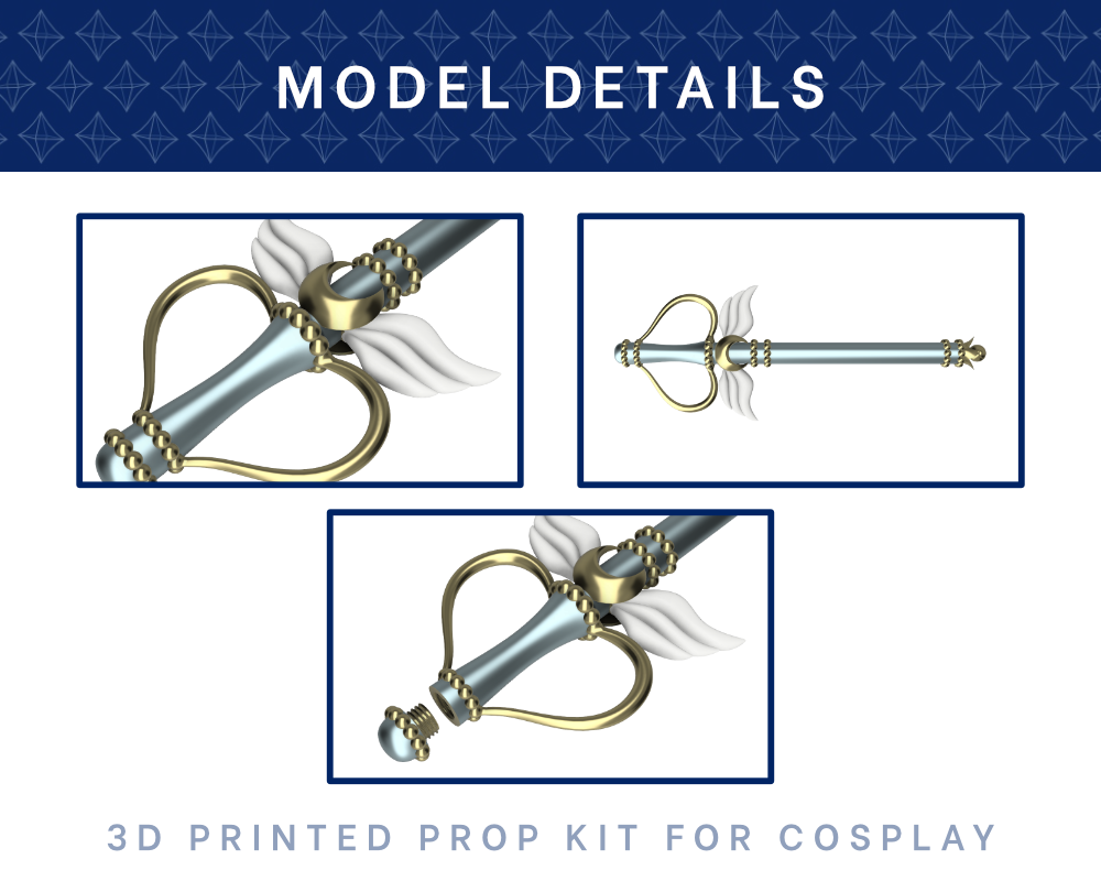 Sailor Moon Kaleiodscope 3D Printed Kit - Sailor Moon Crystal Cosplay Prop Illustris Models & 3D Printing