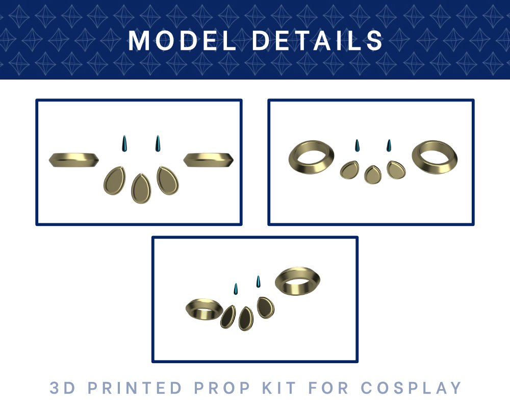 ZELDA Gerudo Accessories 3D PRINTED KIT [The Legend of Zelda: Echoes of Wisdom] Cosplay Accessories Illustris Models & 3D Printing