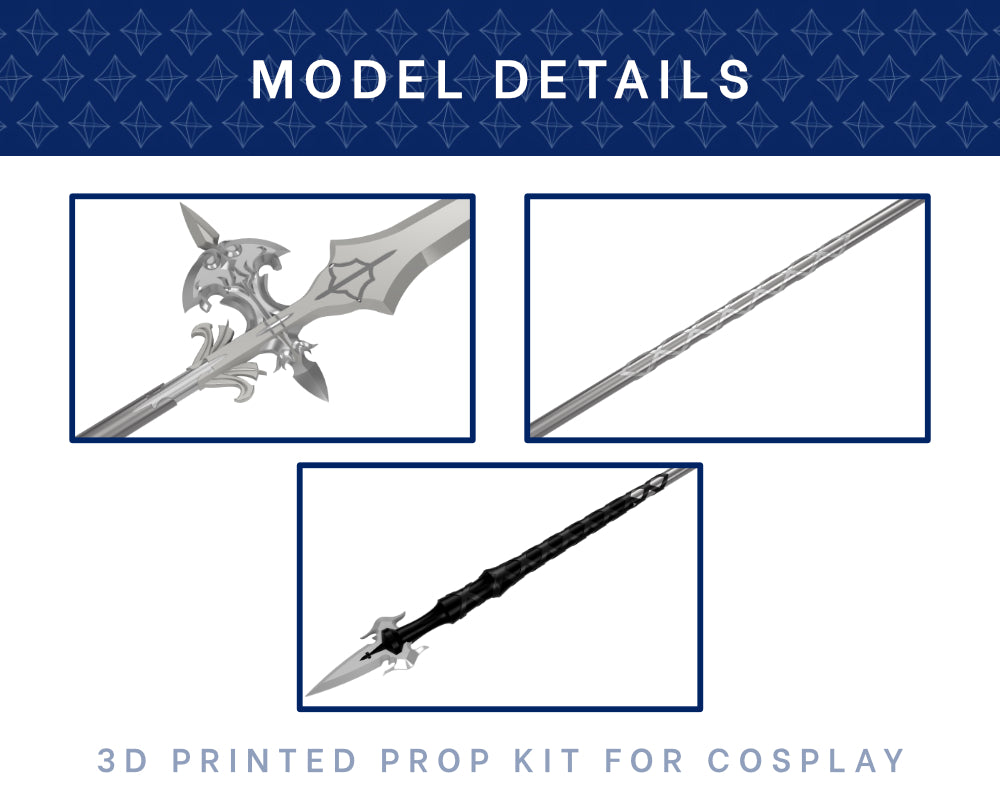 DION Bahamut Lance 3D PRINTED KIT [Final Fantasy xvi] Cosplay Prop Illustris Models