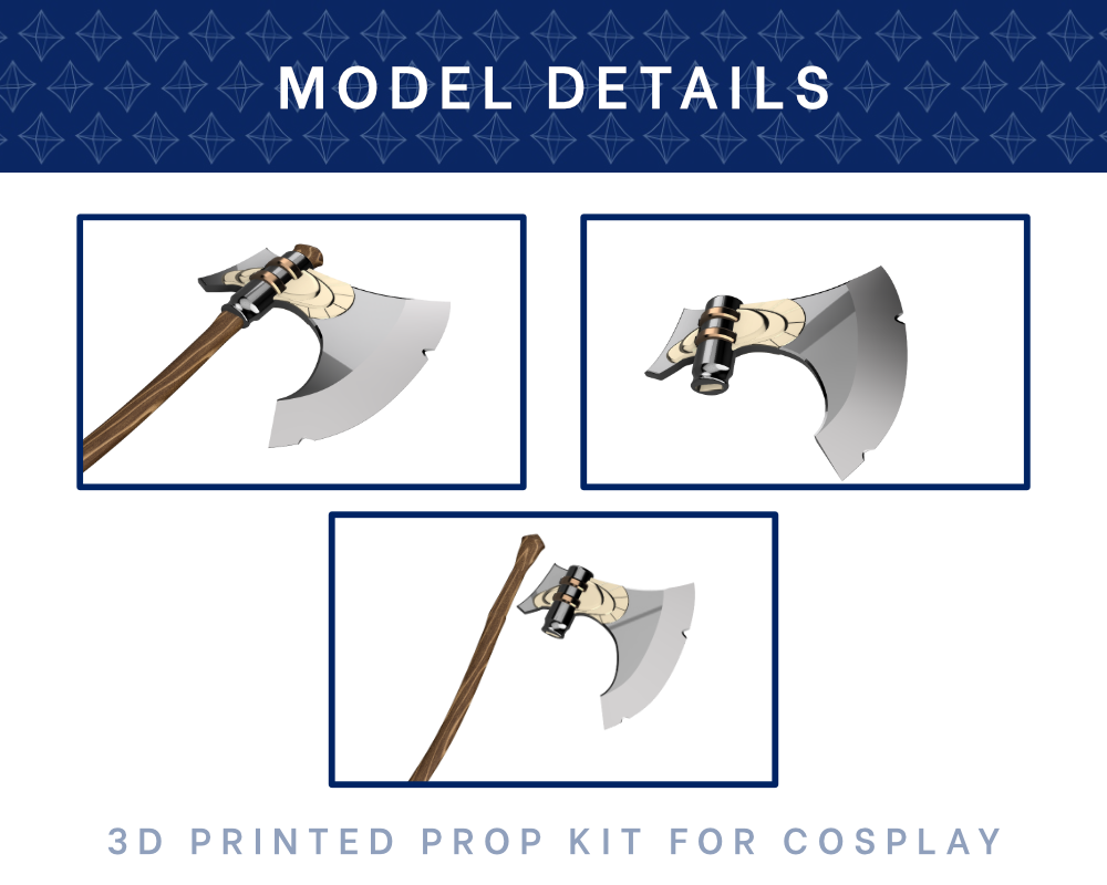 BOYD Iron Axe 3D PRINTED KIT [Fire Emblem: Radiant Dawn] Illustris Models & 3D Printing