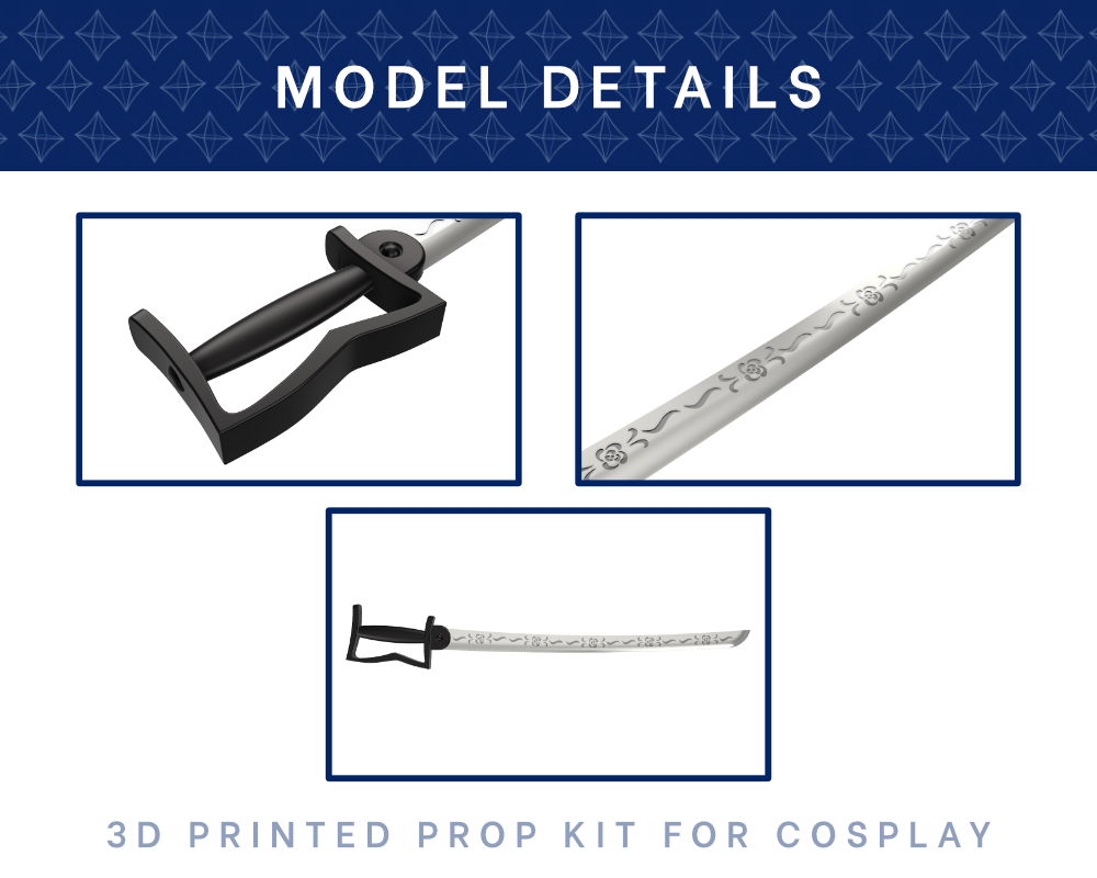 Olivia Armstrong's Sword 3D Printed Kit - Full Metal Alchemist Cosplay Prop Illustris Models & 3D Printing