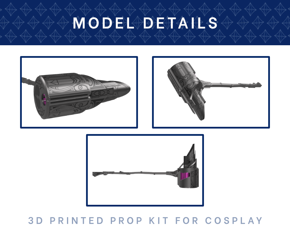 NORA Magnhild Hammer 3D PRINTED Kit [RWBY] Illustris Models