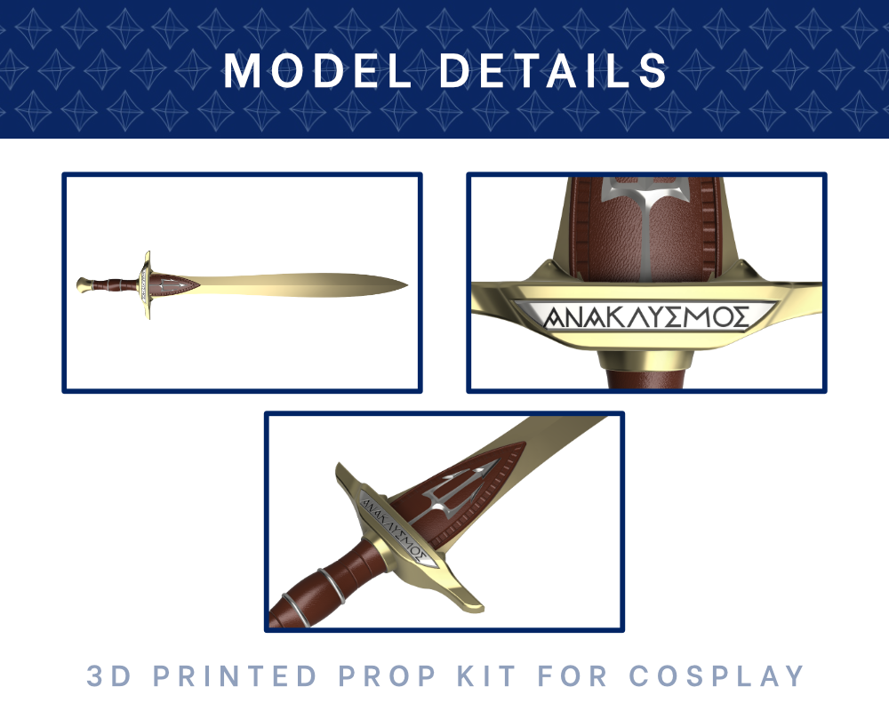 RIPTIDE Sword 3D PRINT [Percy Jackson and the Olympians] Illustris Models