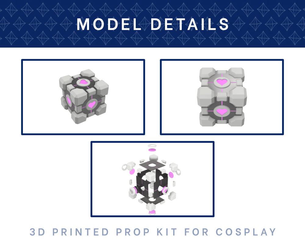 MODULAR Friendly Cube 3D PRINTED KIT | Cosplay Prop Illustris Models