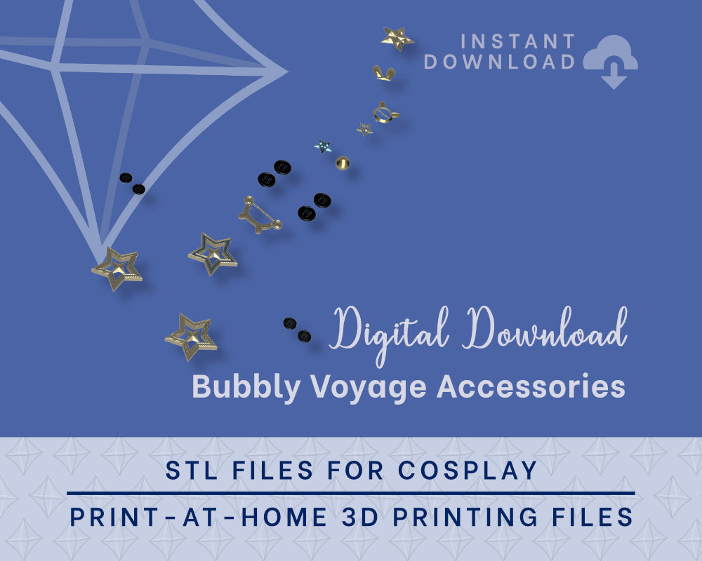 BUBBLY VOYAGE Accessory kit STL Files [Infinity Nikki] | 3D Print Files Illustris Models & 3D Printing