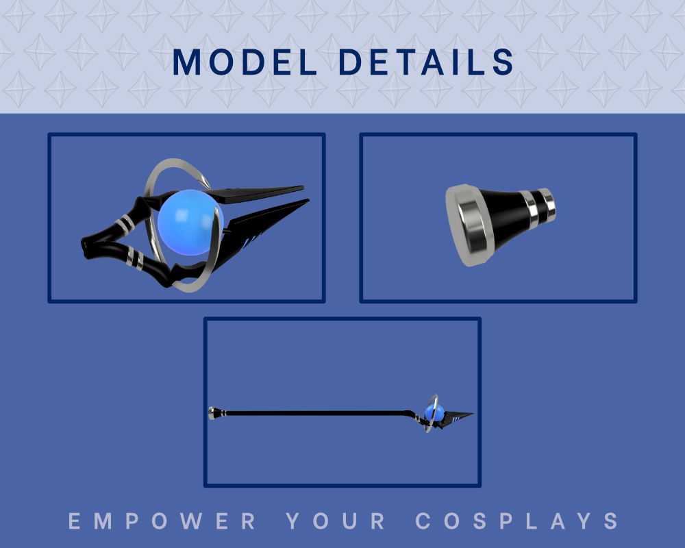 Rudeus Staff STL Files - Mushoku Tensei: Jobless Reincarnation Cosplay Prop (Digital Download) Illustris Models & 3D Printing