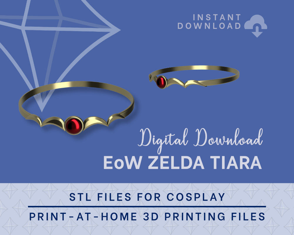 ZELDA Tiara STL Files [The Legend of Zelda: Echoes of Wisdom] Cosplay Accessories Illustris Models & 3D Printing