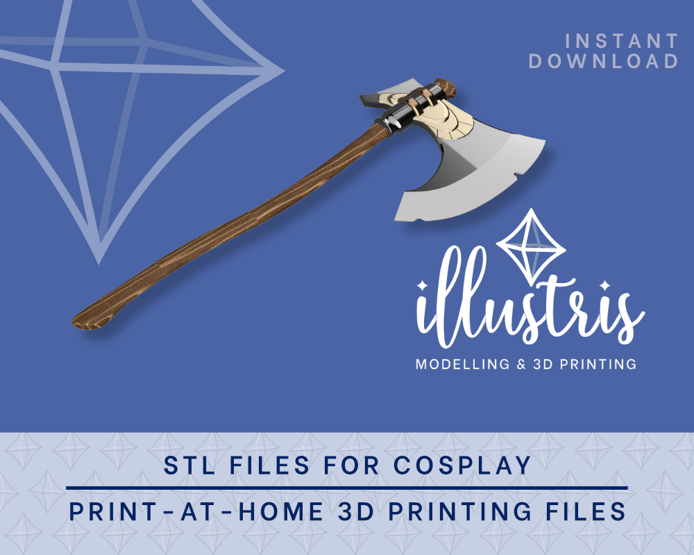 Copy of BOYD Iron Axe STL FILES [Fire Emblem: Radiant Dawn] Illustris Models & 3D Printing