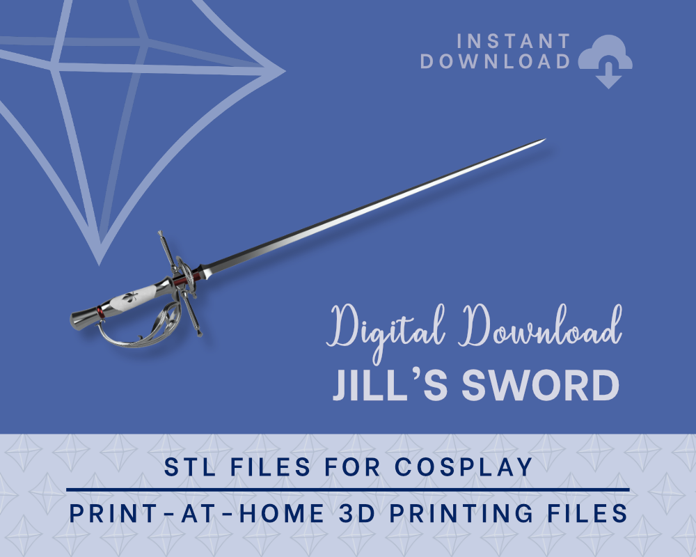 JILL Sword STL FILE [FINAL FANTASY XVI] Illustris Models & 3D Printing