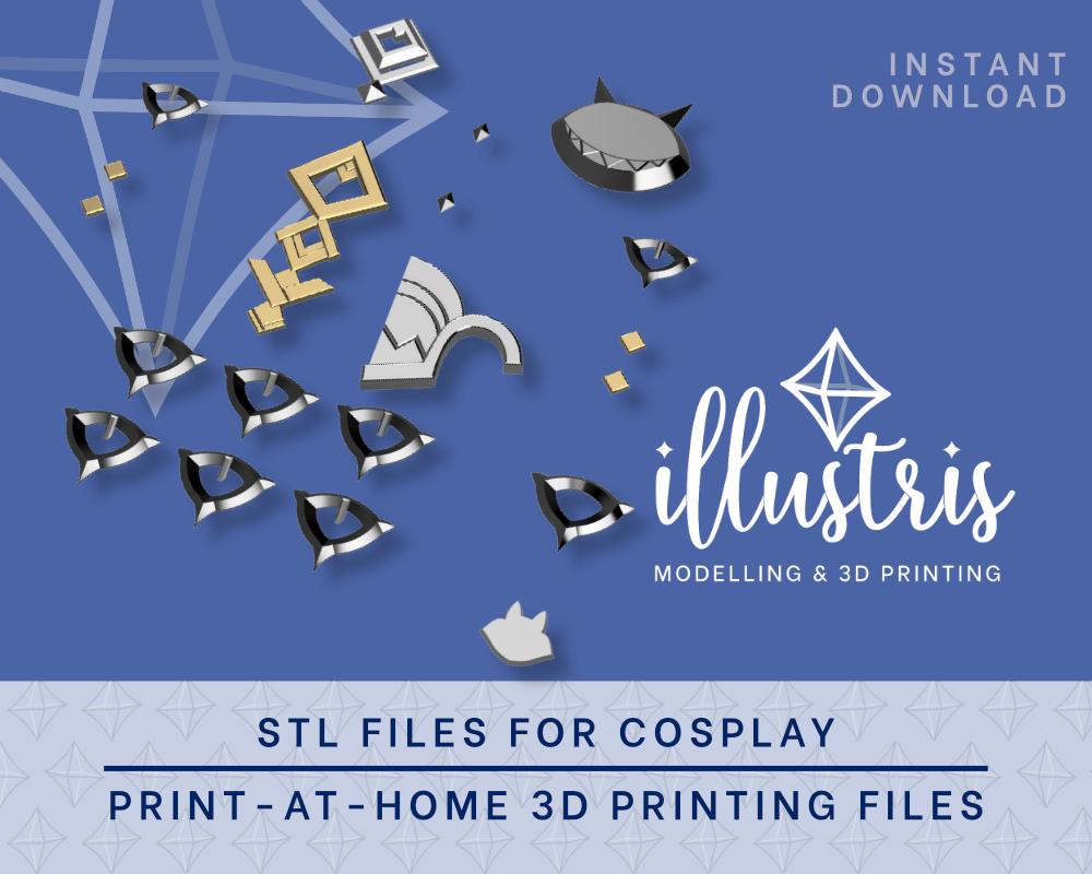 Lynette Accessories STL FILES [Genshin Impact] Illustris Models & 3D Printing