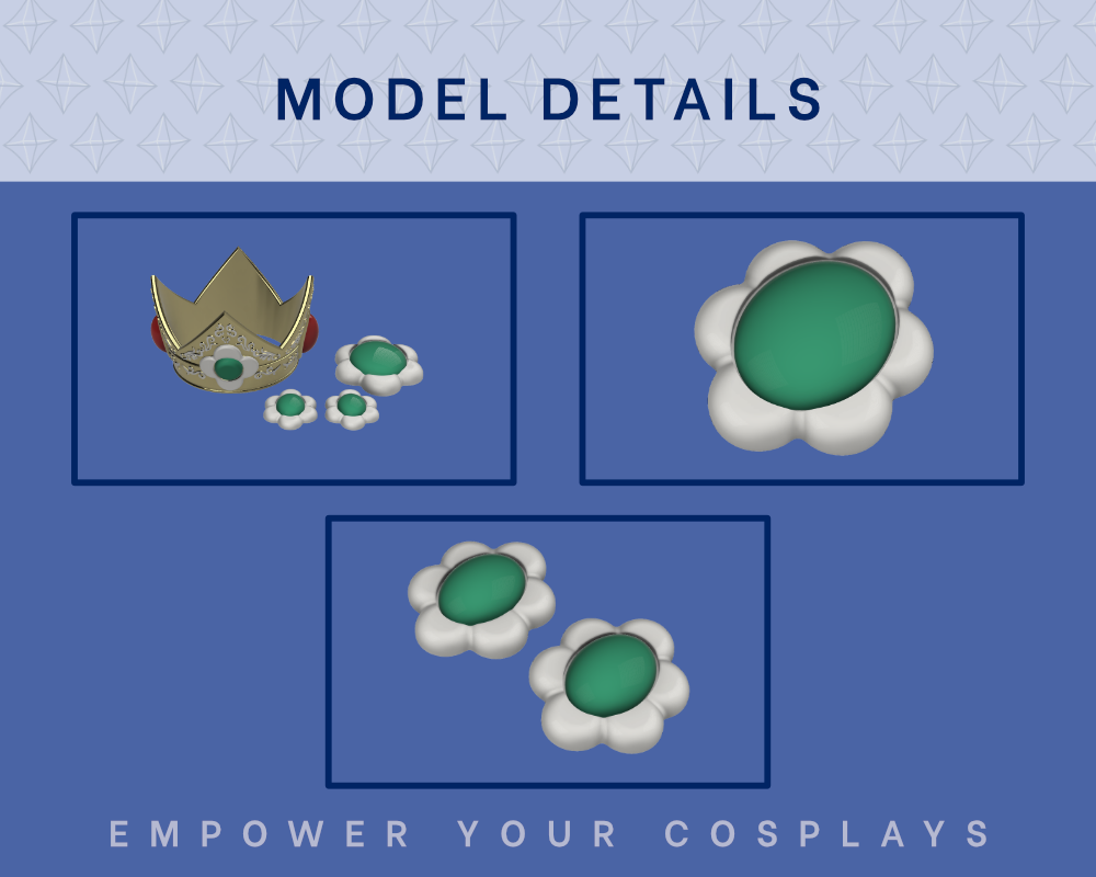 DAISY Accessories STL FILES [Super Smash Bros Ultimate] Illustris Models