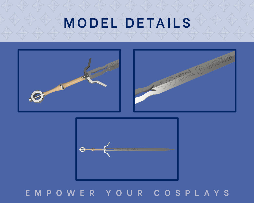 Ciri Sword STL Files - Witcher 3 Cosplay Prop (Digital Download) Illustris Models & 3D Printing