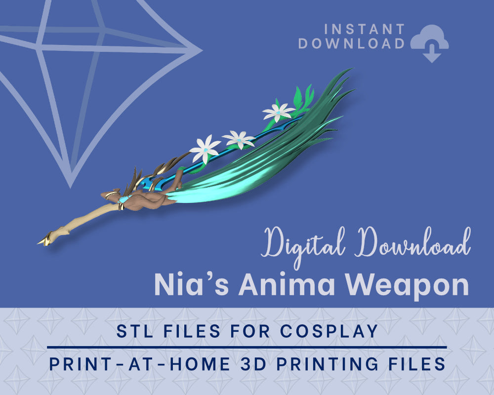 Nia Anima Weapon STL Files - Xenoblade Cosplay Prop (Digital Download) Illustris Models