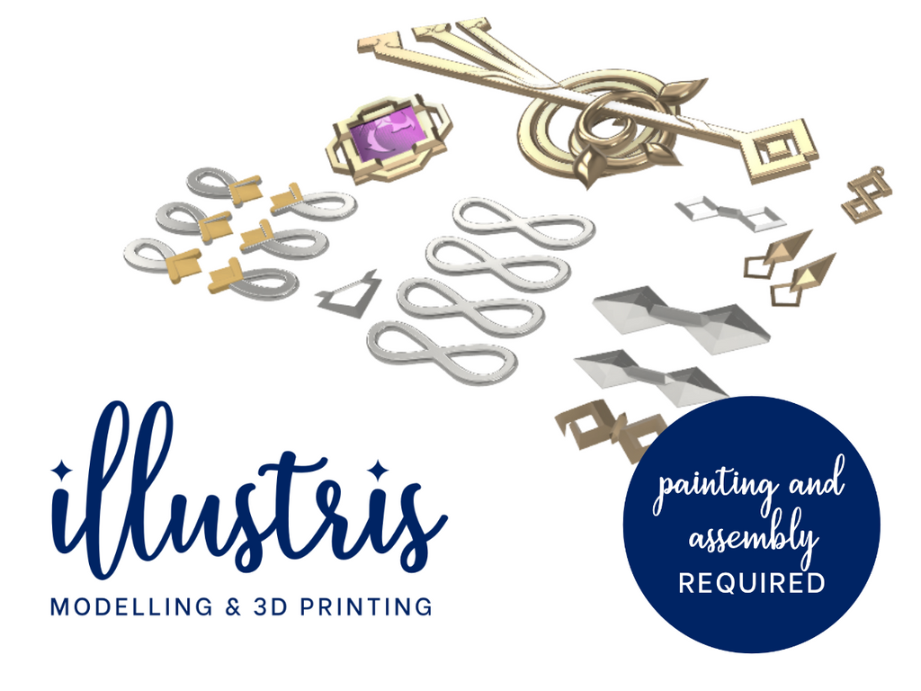 BEIDOU Accessory Kit 3D Printed Kit [Genshin Impact] Illustris Models & 3D Printing