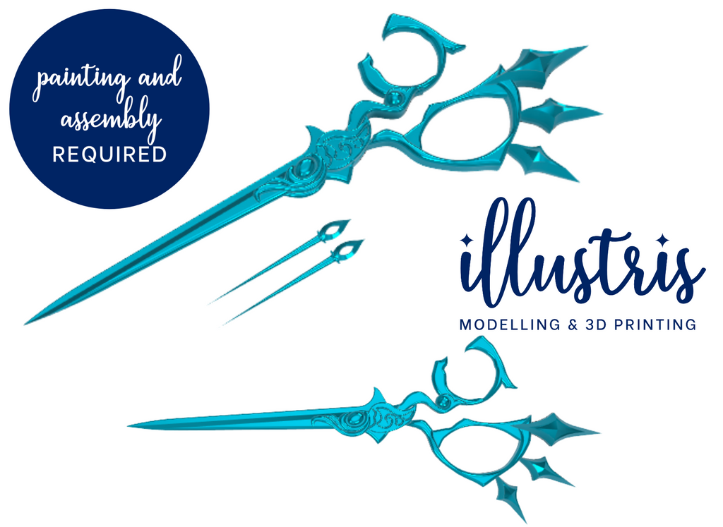 GWEN Hallowed Mist Scissors & Needles 3D PRINTED KIT [League of Legends] illustrismodels
