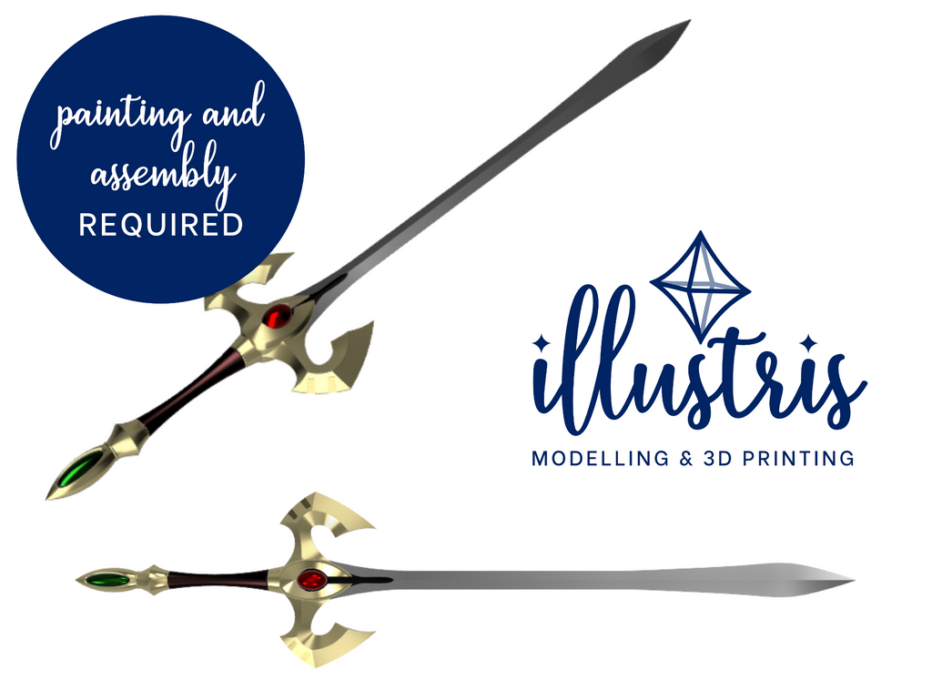 MARTH Falchion 3D Printed Kit [Fire Emblem: Shadow Dragon and the Blade of Light] Active Illustris Models & 3D Printing