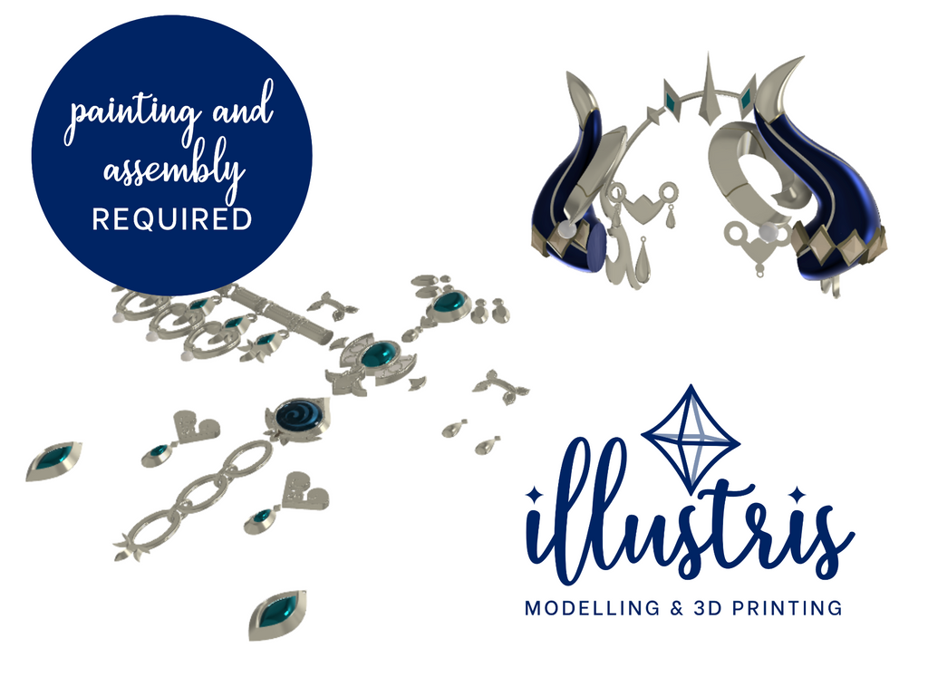 NILOU Accessory Kit 3D PRINT [Genshin Impact] Illustris Models & 3D Printing