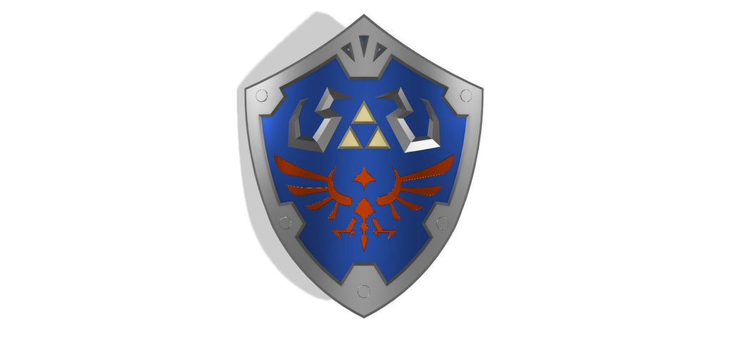 LINK Hylian Shield 3D Printed Kit [Legend of Zelda] illustrismodels