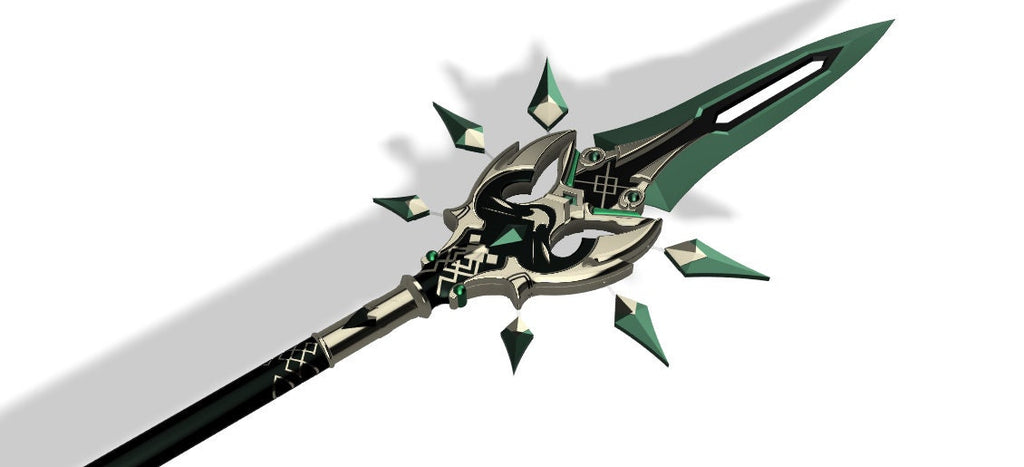 PRIMORDIAL Jade Winged Spear STL FILES [Genshin Impact] illustrismodels